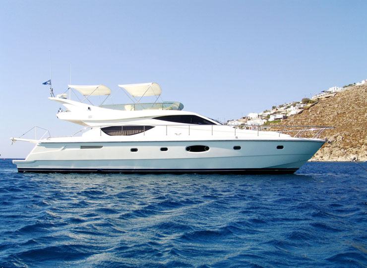 West Coast Marine Yacht Services India - Ferretti 550 Flybridge Yacht for Rent